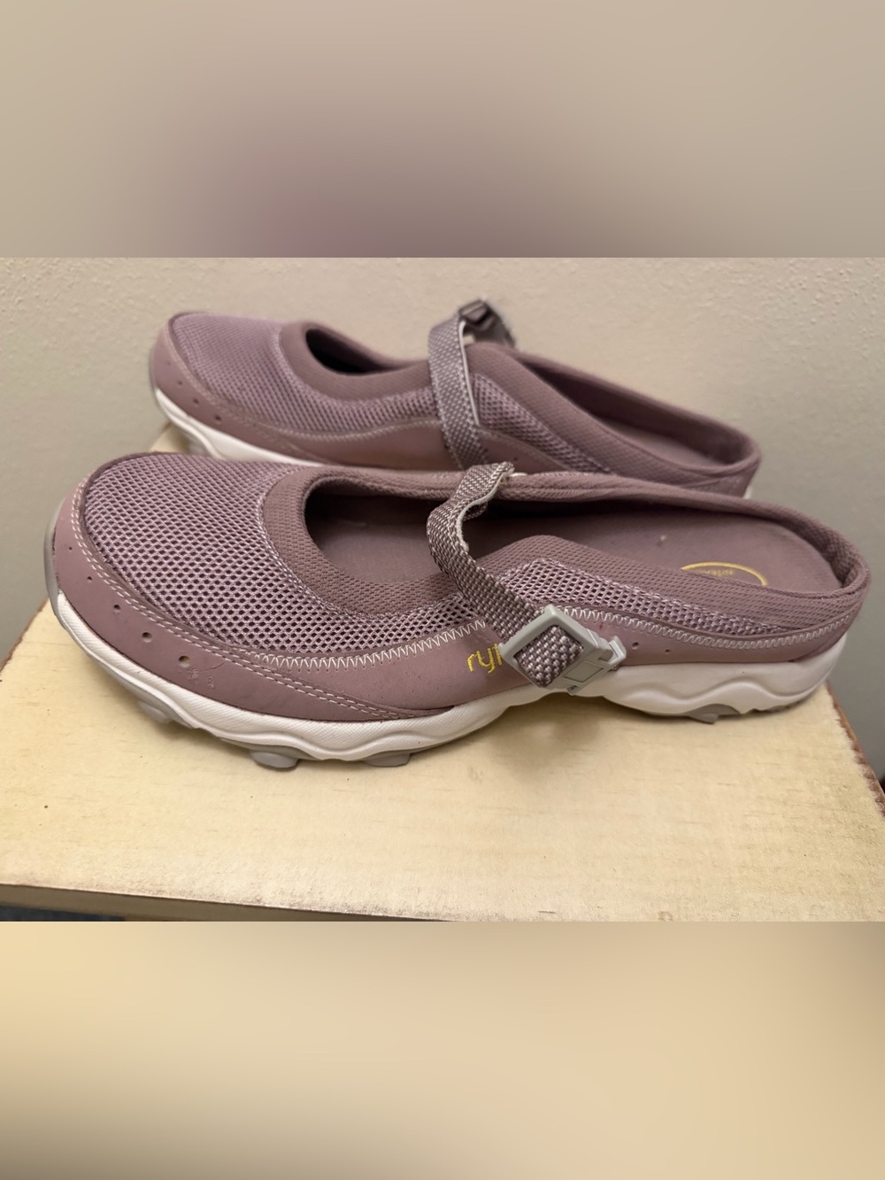 Ryka Dusty Mauve Mary Jane Clog with Strap